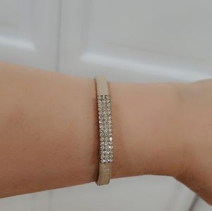 Leather Rhinestone Crystal from natural leather